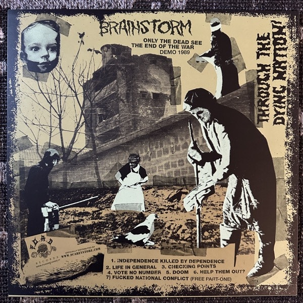 BRAINSTORM Only The Dead See The End Of War (Blue vinyl) (F.O.A.D. - Italy reissue) (EX) LP