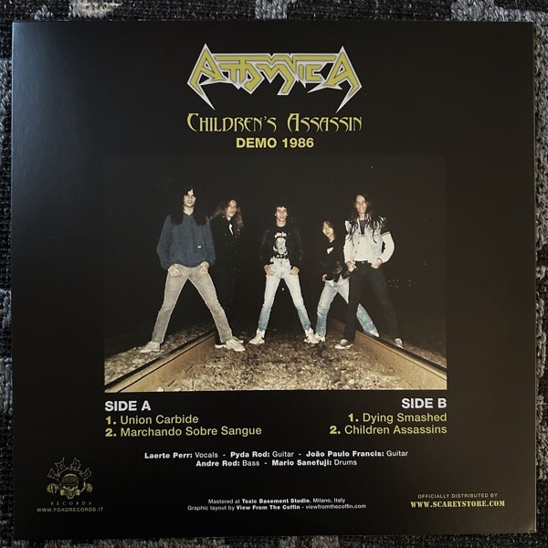 ATTOMICA Children's Assassin (Orange splatter vinyl) (F.O.A.D. - Italy reissue) (EX/NM) 12"