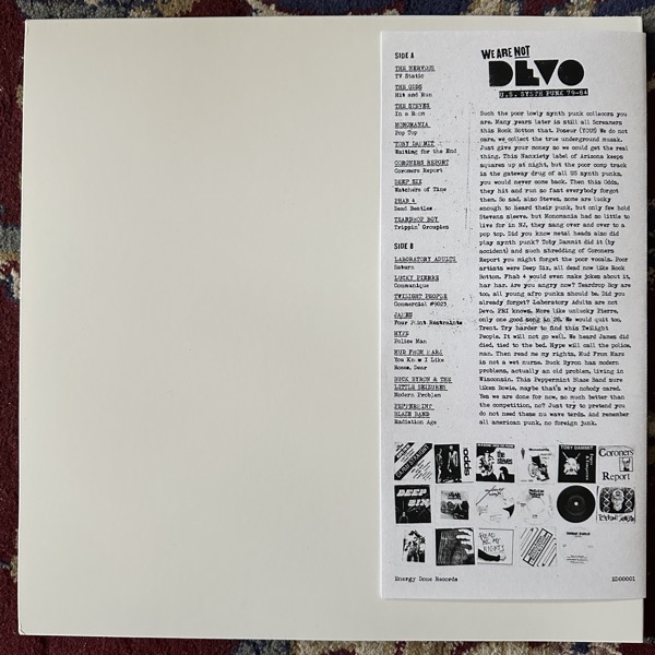 VARIOUS We Are Not Devo (U.S. Synth Punk 79-84) (Energy Dome - No country original) (EX) LP