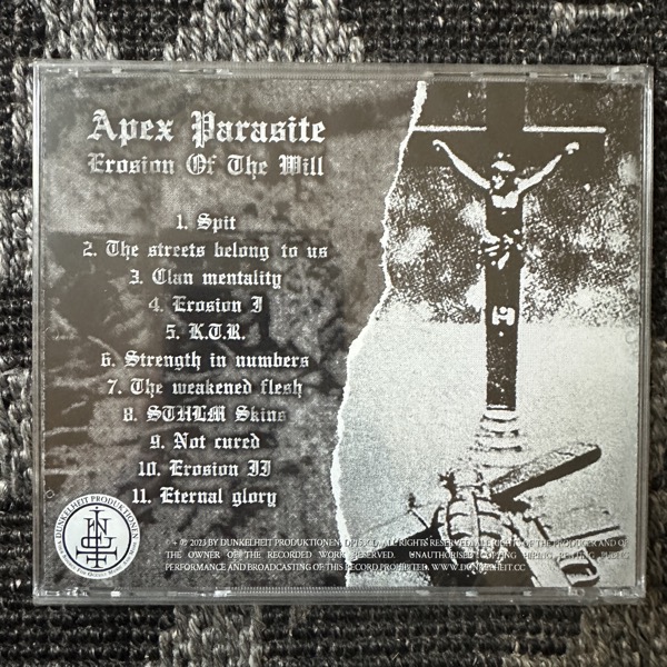 APEX PARASITE Erosion Of The Will (Dunkelheit - Germany original) (SS) CD