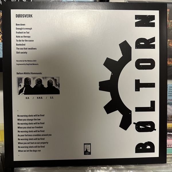 BØLTORN Dødsverk (Tesco - Germany original) (NM/EX) LP