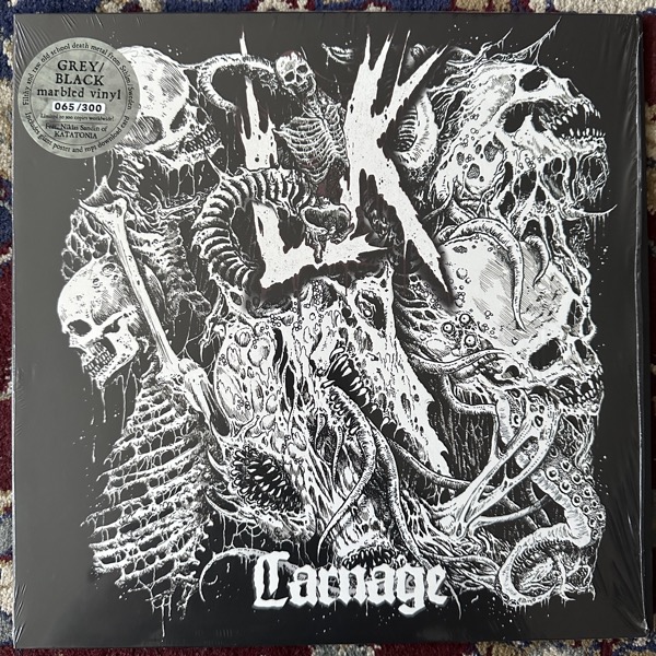 LIK Carnage (Grey marbled vinyl) (Metal Blade - Europe original) (NM) LP