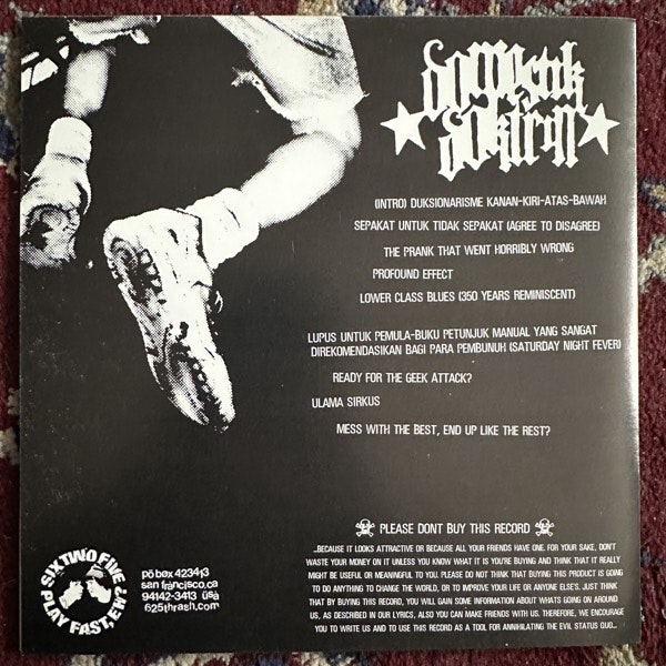 DOMESTIK DOKTRIN Domestik Doktrin (625 Thrashcore – USA original) (EX) 7"