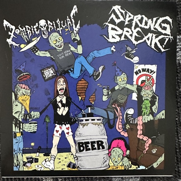 ZOMBIE RITUAL / SPRING BREAK! Split (Inimical - USA original) (EX) 7"