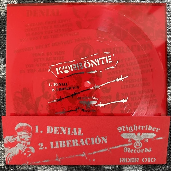 KARBÖNITE Religious War Continues (Nightrider - USA original) (EX) FLEXI 7"