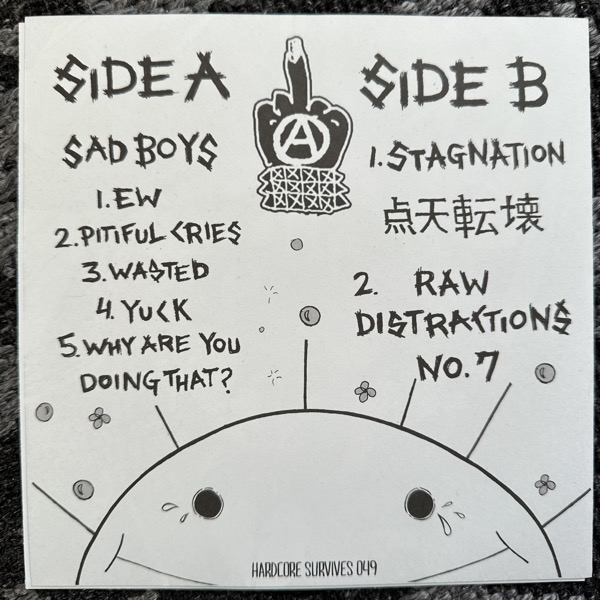 SAD BOYS / STAGNATION / RAW DISTRACTIONS Japan 2014 (Hardcore Survives – Japan original) (EX) 7"