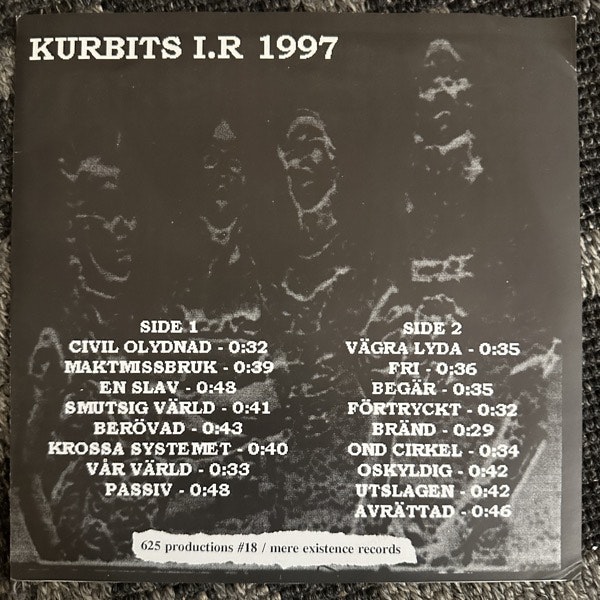 KURBITS I.R. Skåne Sweden Attacks (625 Thrashcore – USA original) (VG+/EX) 7"