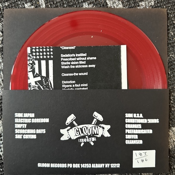CURTAINRAIL / JOHN BROWNS ARMY Split (Red vinyl) (Gloom - USA original) (EX) 7"