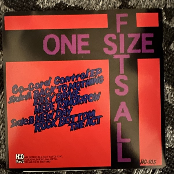 ONE SIZE FITS ALL Co-Cord Control (HG Fact – Japan original) (VG+/EX) 7"