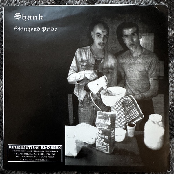 SCALPLOCK / SHANK The Legacy Of Colonialism Means That We Continue To Be Tied To The Post Of Fascism / Skinhead Pride (Retribution – UK original) (VG+) 7"