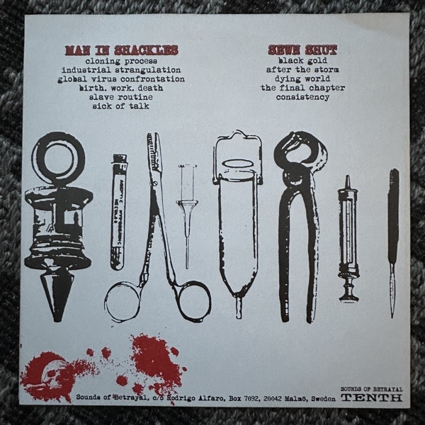 MAN IN SHACKLES / SEWN SHUT Split (Sounds Of Betrayal – Sweden original) (EX) 7"