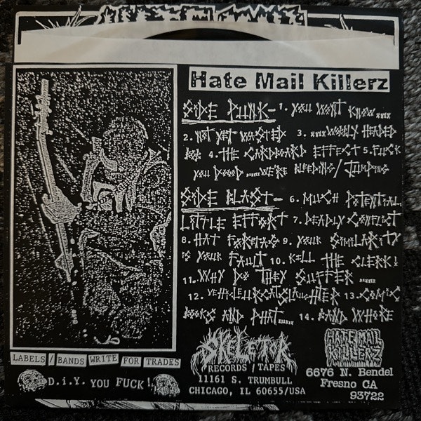 HATEMAIL KILLERZ Bleeding/Jumping (Skeletor - USA original) (EX) 7"