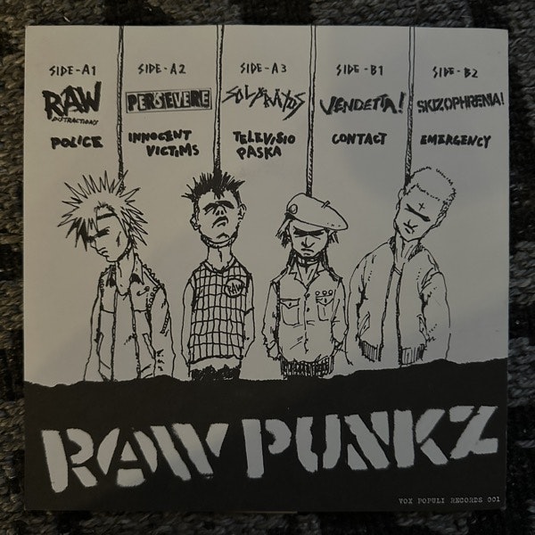 VARIOUS Raw Punkz (Vox Populi - Japan original) (EX/VG+) 7"
