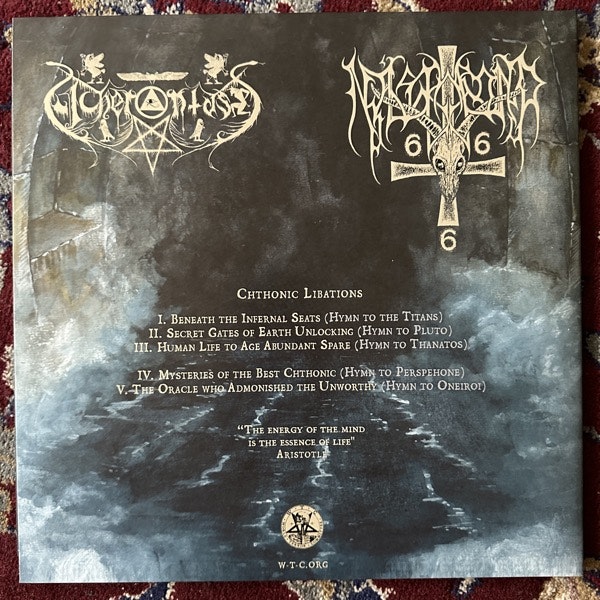 ACHERONTAS / NÅSTROND Chthonic Libations (W.T.C. - Germany original) (EX/NM) LP