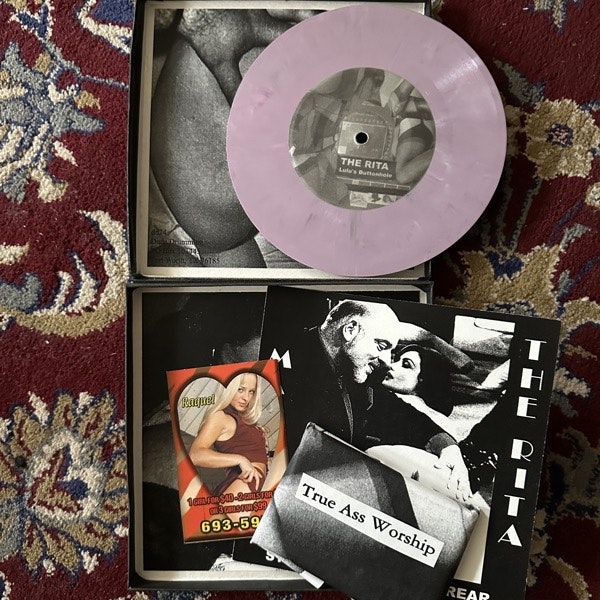 MANIA / THE RITA True Ass Worship (Dada Drumming – USA original) (EX/VG+) 7"+TAPE BOX