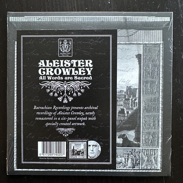 ALEISTER CROWLEY All Words Are Sacred (Batrachian - Reissue) (SS) CD