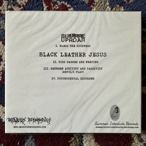 BIZARRE UPROAR / BLACK LEATHER JESUS Split (Ominous - Sweden original) (SS) CD
