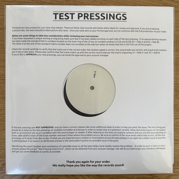 DET KÄTTERSKA FÖRBUND Lidaverken Del I: Att I Vådeld Förgås (Test press) (Cold Spring - UK original) (NM) LP
