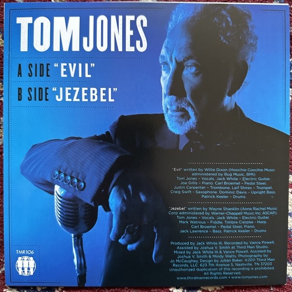 TOM JONES Evil (Third Man - USA original) (EX) 7"