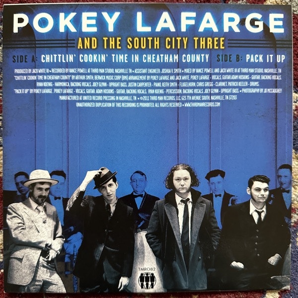 POKEY LAFARGE AND THE SOUTH CITY THREE Chittlin' Cookin' Time In Cheatham County (Third Man - USA original) (EX) 7"