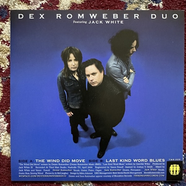 DEX ROMWEBER DUO FEATURING JACK WHITE The Wind Did Move (Third Man - USA original) (EX) 7"