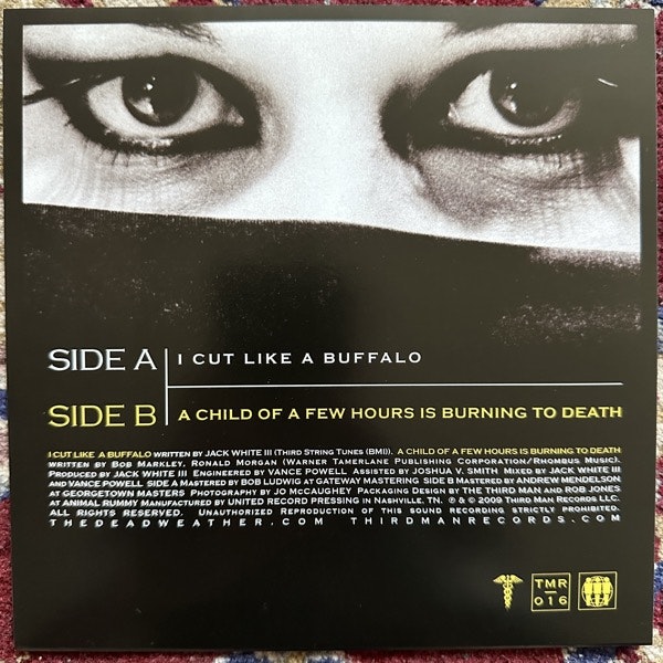 DEAD WEATHER, the I Cut Like A Buffalo (Third Man - USA original) (NM/EX) 7"