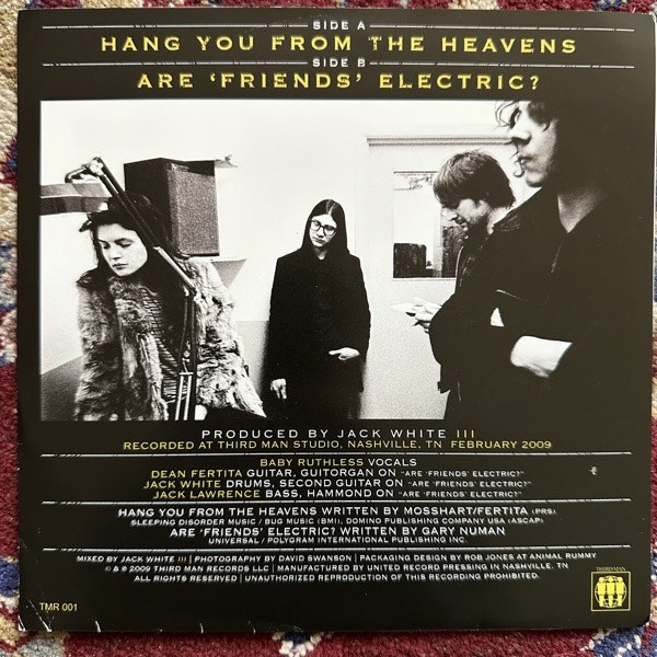 DEAD WEATHER, the Hang You From The Heavens (Third Man - USA original) (VG+/EX) 7"