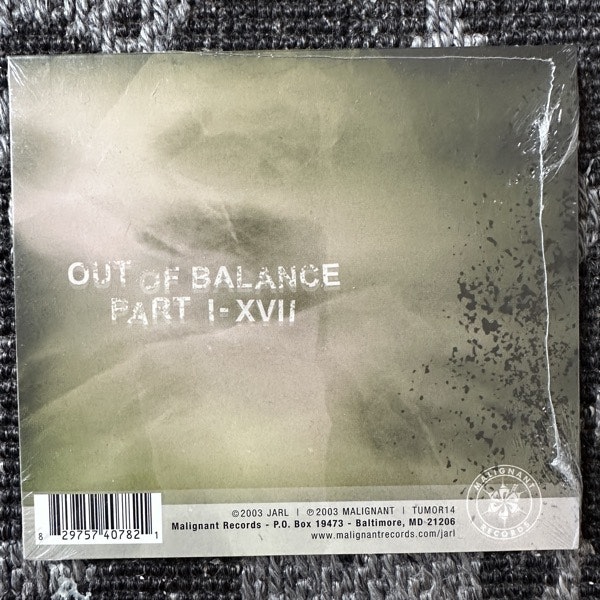 JARL Out Of Balance (Malignant - USA original) (SS) CD