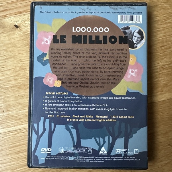 LE MILLION (Criterion) (NM) DVD