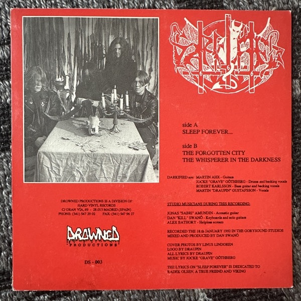 DARKIFIED Sleep Forever... (Drowned - Spain original) (VG+) 7"