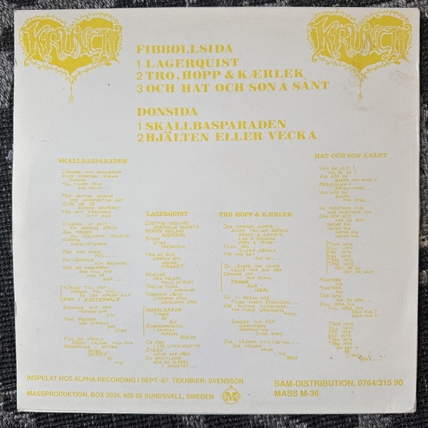 KRUNCH Mor & Far (Massproduktion – Sweden original) (VG+) LP