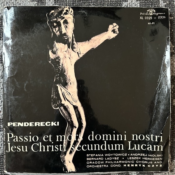 PENDERECKI Passio Et Mors Domini Nostri Jesu Christi Secundum Lucam (Polskie Nagrania Muza – Poland original) (VG-/VG+) 2LP