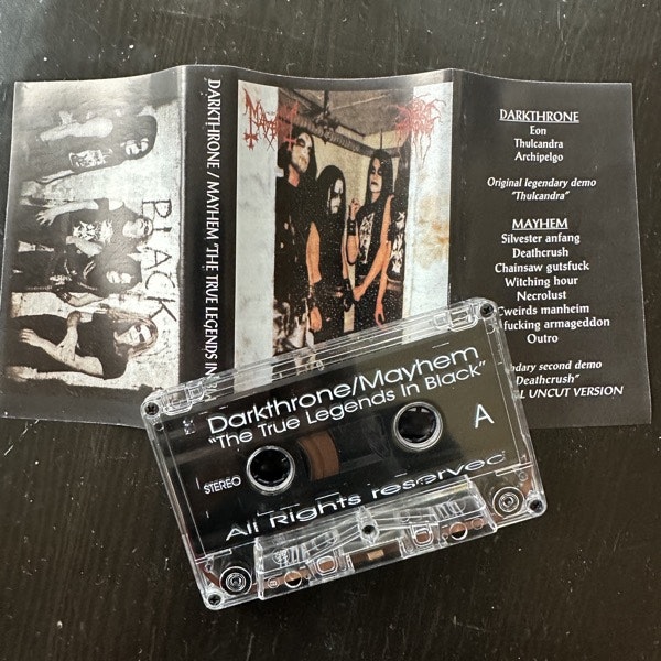 DARKTHRONE / MAYHEM The True Legends In Black (No label) (VG+) TAPE