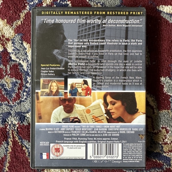 TWO OR THREE THINGS I KNOW ABOUT HER... (With book) (NM) DVD