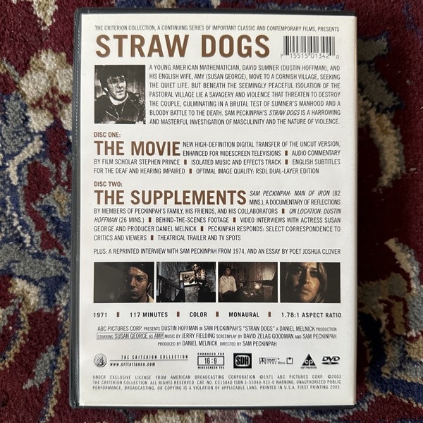 STRAW DOGS (Criterion) (NM) 2xDVD