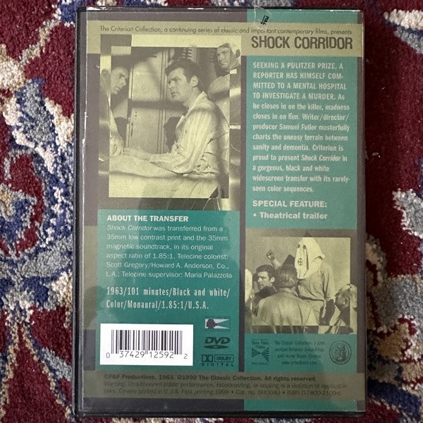 SHOCK CORRIDOR (Criterion) (EX) DVD