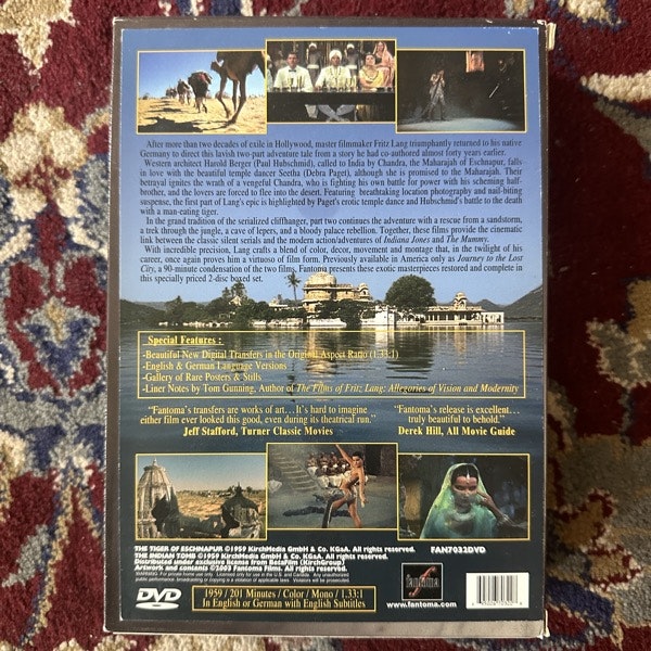 FRITZ LANG'S INDIAN EPIC (Fantoma) (VG+/NM) 2xDVD BOX