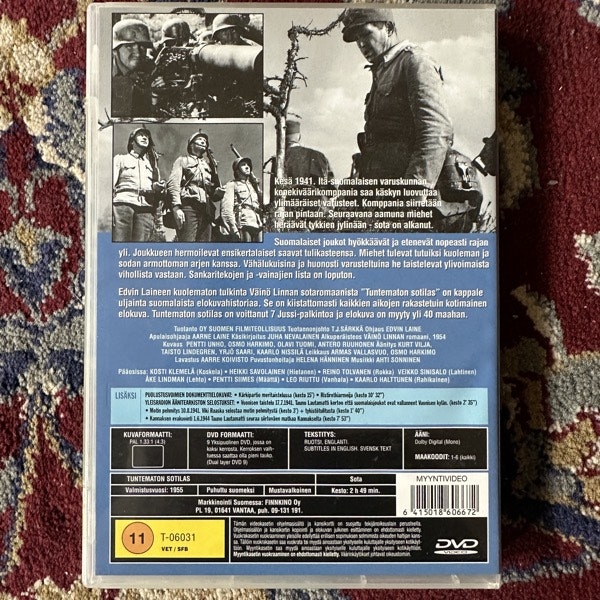 TUNTEMATON SOTILAS (Finnkino) (NM) DVD