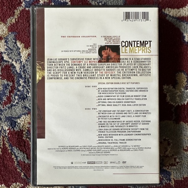 CONTEMPT (Criterion) (NM) 2xDVD