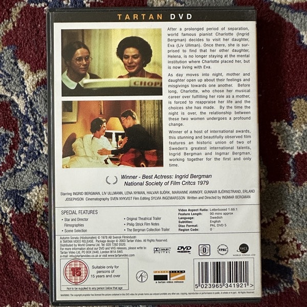AUTUMN SONATA (Höstsonaten) (Tartan) (NM) DVD