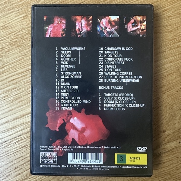 ROTTEN SOUND Murderlive (Spinefarm - Finland original) (EX) DVD