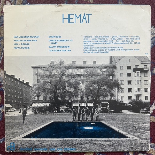 HARVESTER Hemåt (Decibel - Sweden original) (VG/G) LP