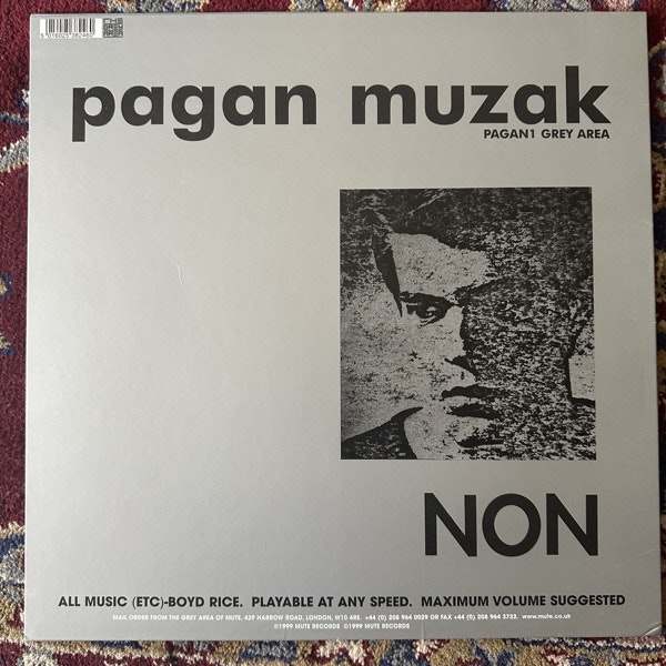 NON Pagan Muzak (With extra drill hole) (The Grey Area – UK 1999 reissue) (VG+) 7"