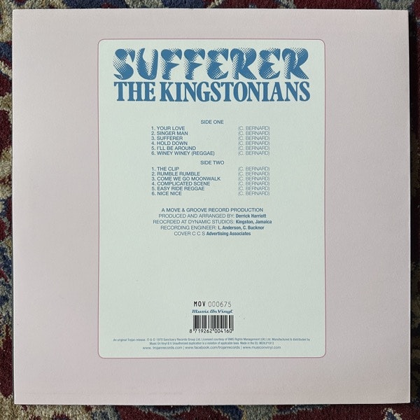 KINGSTONIANS, the Sufferer (Orange vinyl) (Music On Vinyl - Europe reissue) (NM) LP