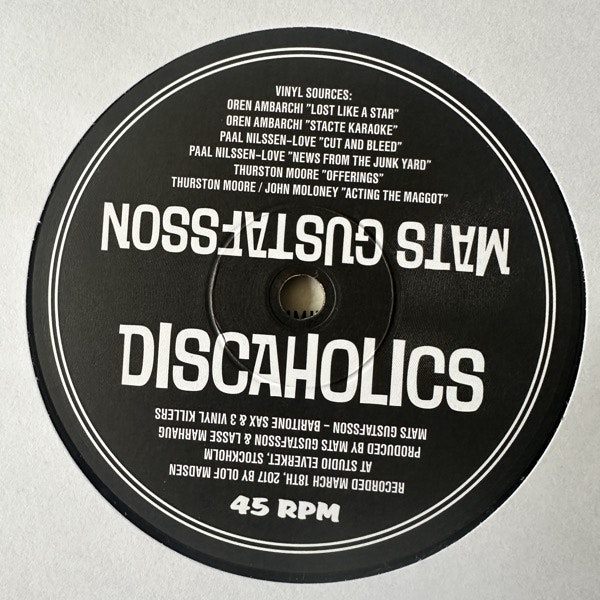 MATS GUSTAFSSON Discaholics (Marhaug Forlag – Norway original) (NM) BOOK+7"