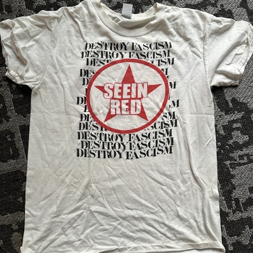 SEEIN' RED Destroy Fascism (M) (USED) T-SHIRT
