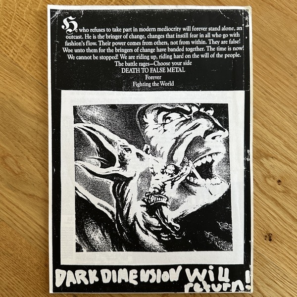 DARK DIMENSION #IV (VG+) FANZINE