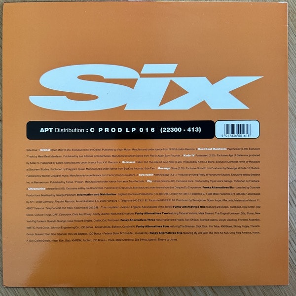VARIOUS Funky Alternatives Six (Concrete - UK original) (EX/VG+) LP