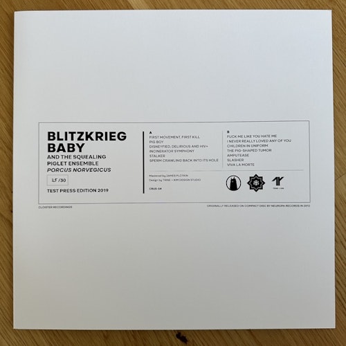 BLITZKRIEG BABY Porcus Norvegicus (Test press) (Cloister - USA original) (NM) LP