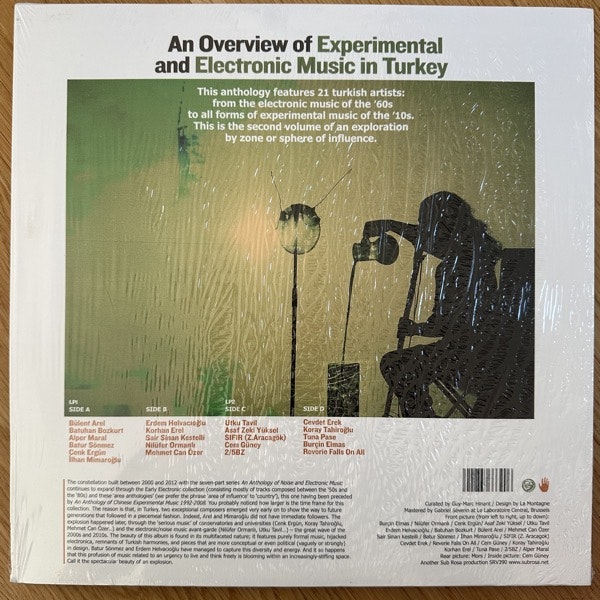 VARIOUS An Anthology Of Turkish Experimental Music 1961-2014 (Sub Rosa - Belgium original) (NM) 2LP